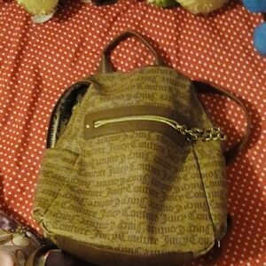 Juicy Couture Tan Patterned Backpack